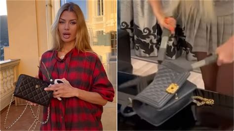 russian models cutting chanel bags|Russian Influencers Cut up Chanel Bags in Protest of Sales Ban .